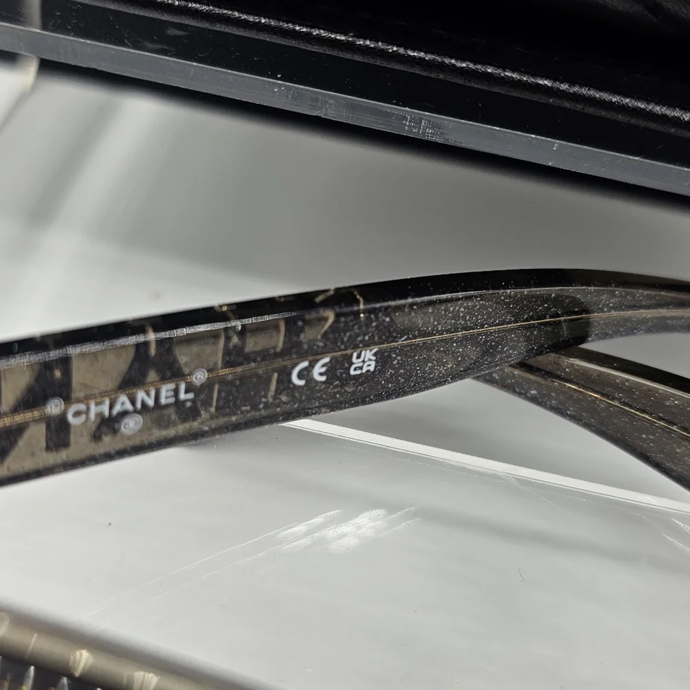 CHANEL RECTANGLE 71280A s1746 Silver Trendy Sunglasses Y2K